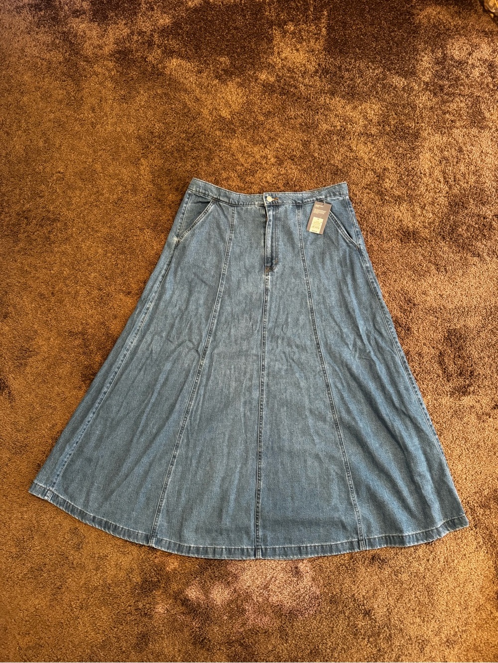 Universal Thread Women's Denim A-Line Skirt - Light Blue